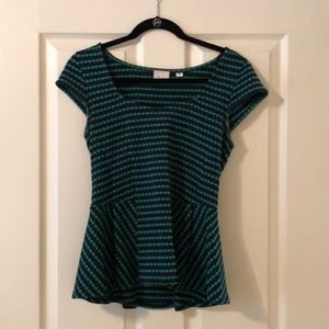 Peplum Anthropologie short sleeves top